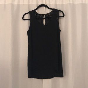 Black detailed dressy tank